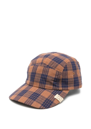 visvim plaid-check santome cap - Orange