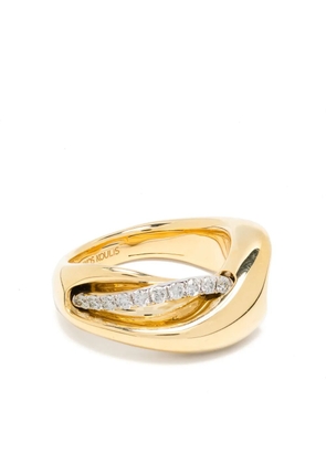 Nikos Koulis 18kt yellow gold Interwoven diamond ring