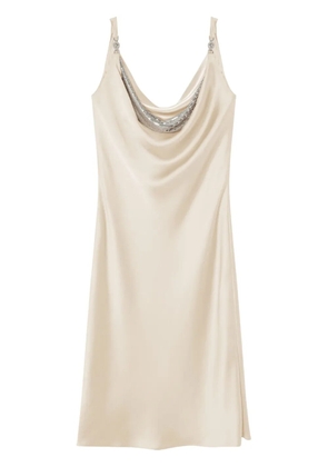 Versace Metal Mesh slip midi dress - Neutrals