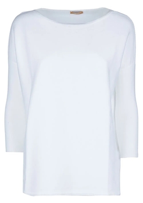 CLOUDS boat neck t-shirt - White