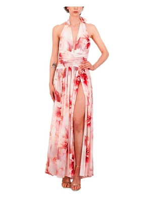 Babylone Paris halterneck floral-print maxi dress - Red