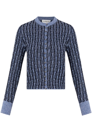 Lanvin metallic knitted cardigan - Blue