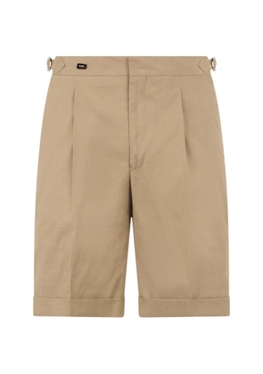 Moorer pleated shorts - Neutrals