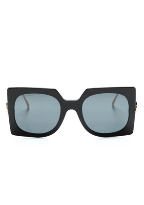 ETRO Pegaso-motif oversize-frame sunglasses - Black