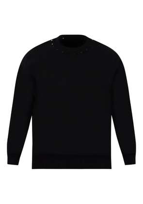 YES LONDON neck-embellished sweatshirt - Black
