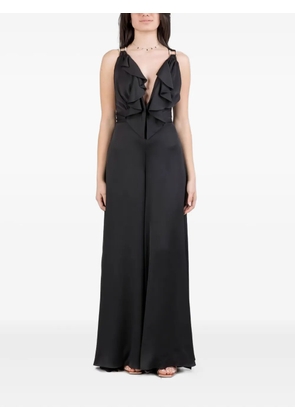 Hanita ruffle-detail split-leg jumpsuit - Black