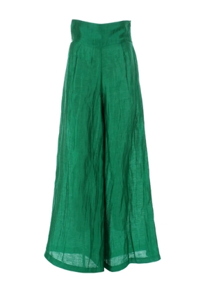 Akep crinkled-effect palazzo pants - Green
