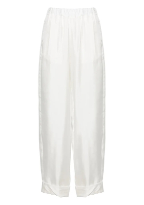 Blanca Vita high-waist silk palazzo trousers - White