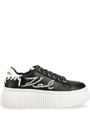 Karl Lagerfeld logo-stitched sneakers - Black