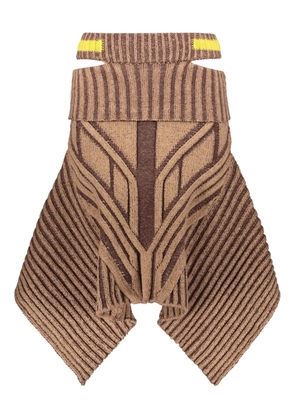 Paolina Russo wool-blend skirt - Brown