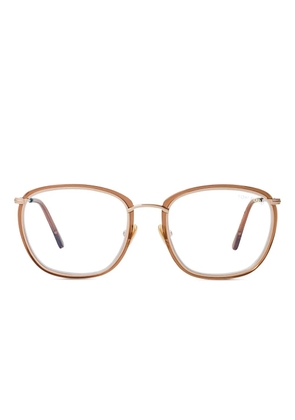 TOM FORD Eyewear geometric-frame glasses - Brown