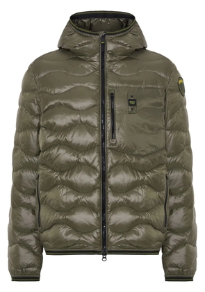 Blauer logo-patch padded jacket - Green