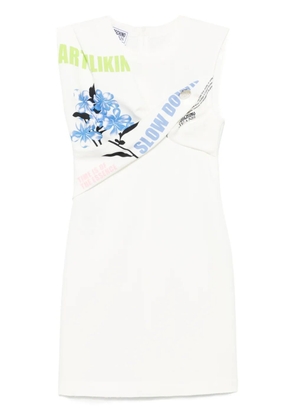 MOSCHINO JEANS sleeveless mini dress - White