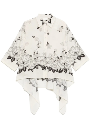P.A.R.O.S.H. floral-print shirt - Neutrals