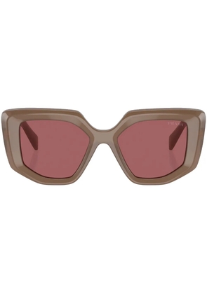 Prada Eyewear Prada PR 14ZS oversize frame sunglasses - Brown