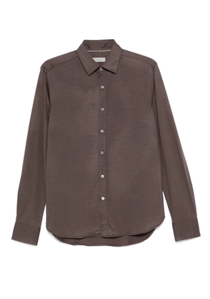 Canali long-sleeve wool shirt - Grey