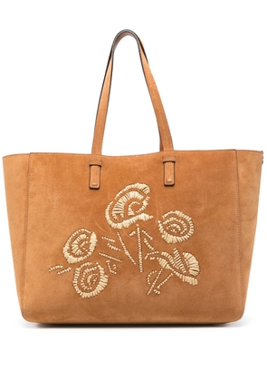 Ermanno Scervino embroidered tote bag - Brown
