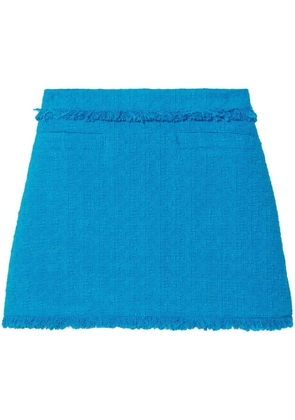 Proenza Schouler White Label tweed knitted mini skirt - Blue