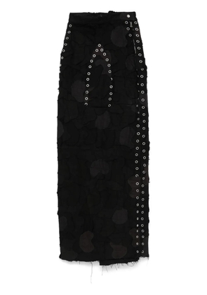 Who Decides War Grommet Arch maxi skirt - Black