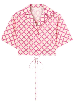 Palm Angels logo crisscrossed shirt - Pink