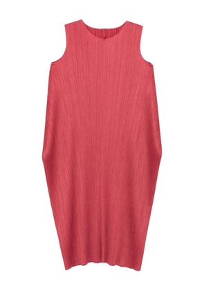 Pleats Please Issey Miyake pleated sleeveless day dress - Red