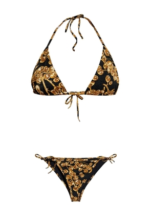 Balmain grape-print pattern bikini - Gold