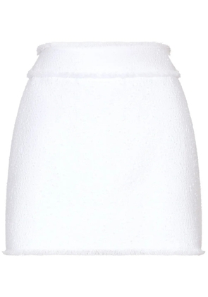 Dolce & Gabbana A-line tweed mini skirt - White