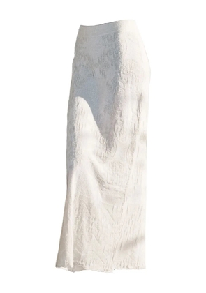 Akep textured midi skirt - White
