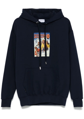 Family First graphic-print hoodie - Blue