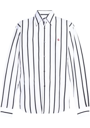 Alexander McQueen Skull striped shirt - White