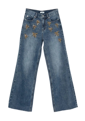 SANDRO embellished firework jeans - Blue