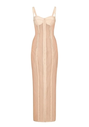Dolce & Gabbana KIM DOLCE&GABBANA bustier midi dress - Neutrals