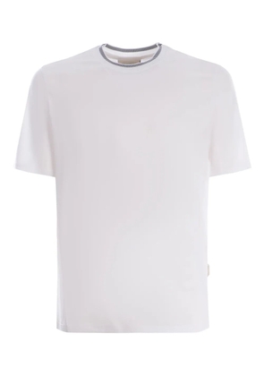 YES LONDON striped-trimmed T-shirt - White
