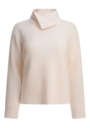 Kangra ribbed high-neck cashmere sweater - Neutrals