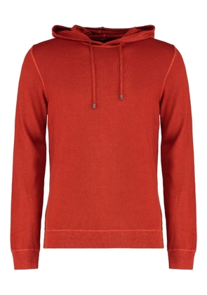 Moorer ribbed hooded sweater - Red