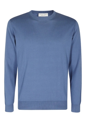 Filippo De Laurentiis crew-neck fine-knit sweater - Blue