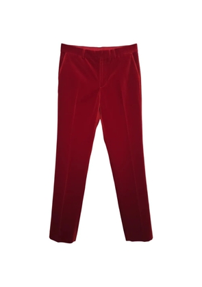 TOM FORD velvet-texture trousers - Red
