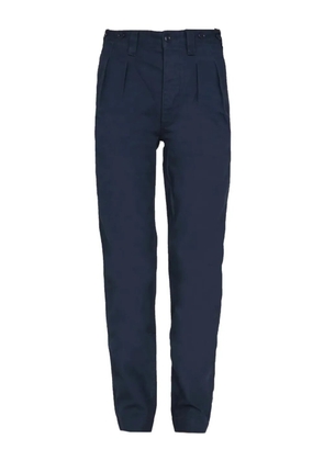 Nigel Cabourn pleated straight-leg trousers - Blue