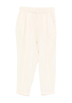 YES LONDON pleated drawstring trousers - Neutrals