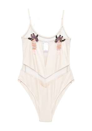 Mazzei beaded-embellishment swimsuit - Neutrals