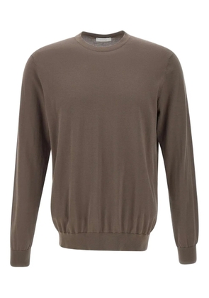 DIKTAT crew-neck cotton sweater - Brown