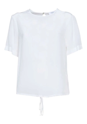 Barba drawstring-hem T-shirt - White
