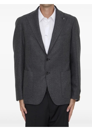 Tagliatore brooch-detail blazer - Grey