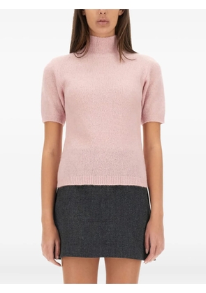 A.P.C. short-sleeve mock-neck jumper - Pink