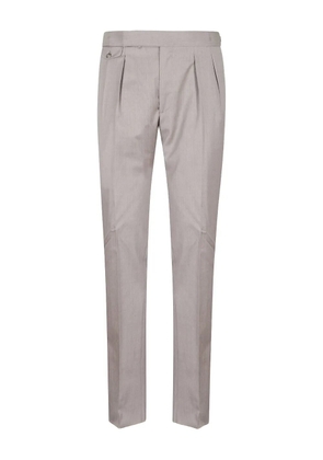 Tagliatore wool tapered trousers - Grey