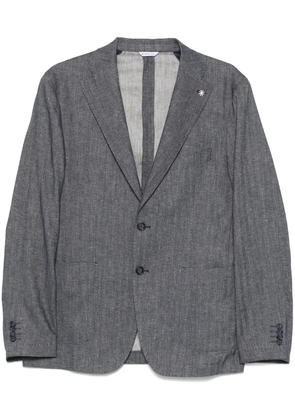 Manuel Ritz brooch-detail blazer - Blue