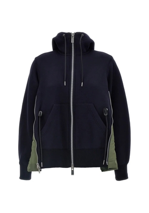 sacai Sponge zip hoodie - Blue