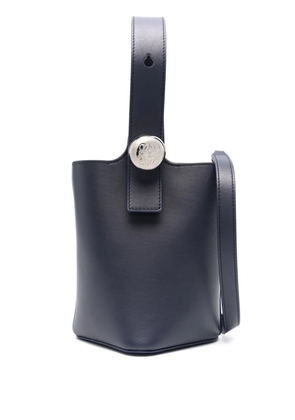 LOEWE mini Pebble leather bucket bag - Blue