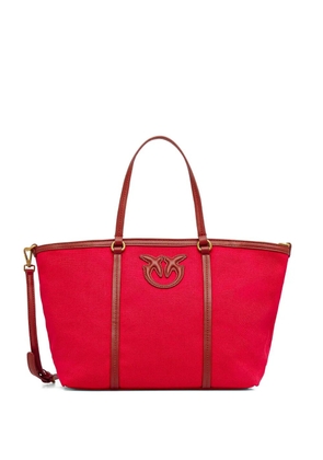 PINKO medium Shopper logo-plaque tote bag - Red