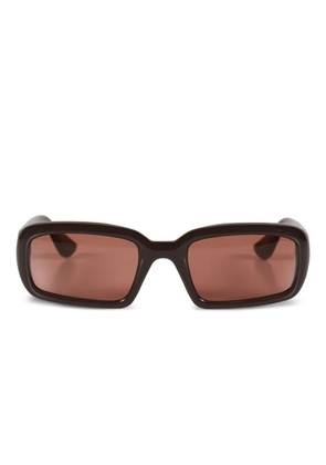 Port Tanger Mektoub rectangle-frame sunglasses - Brown